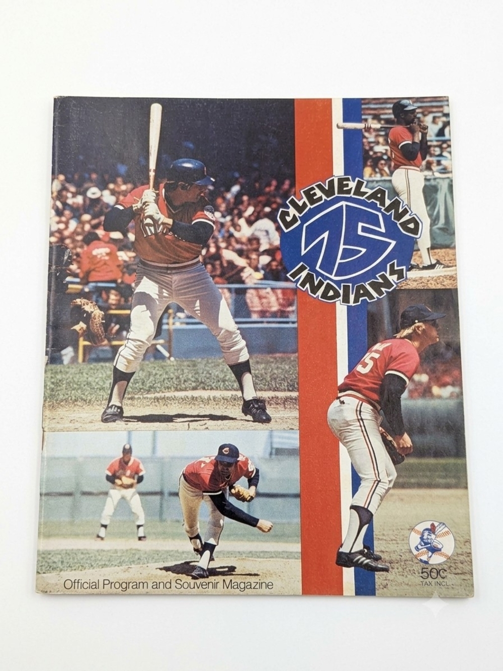 Vintage Cleveland Indians Program - Blue and Red